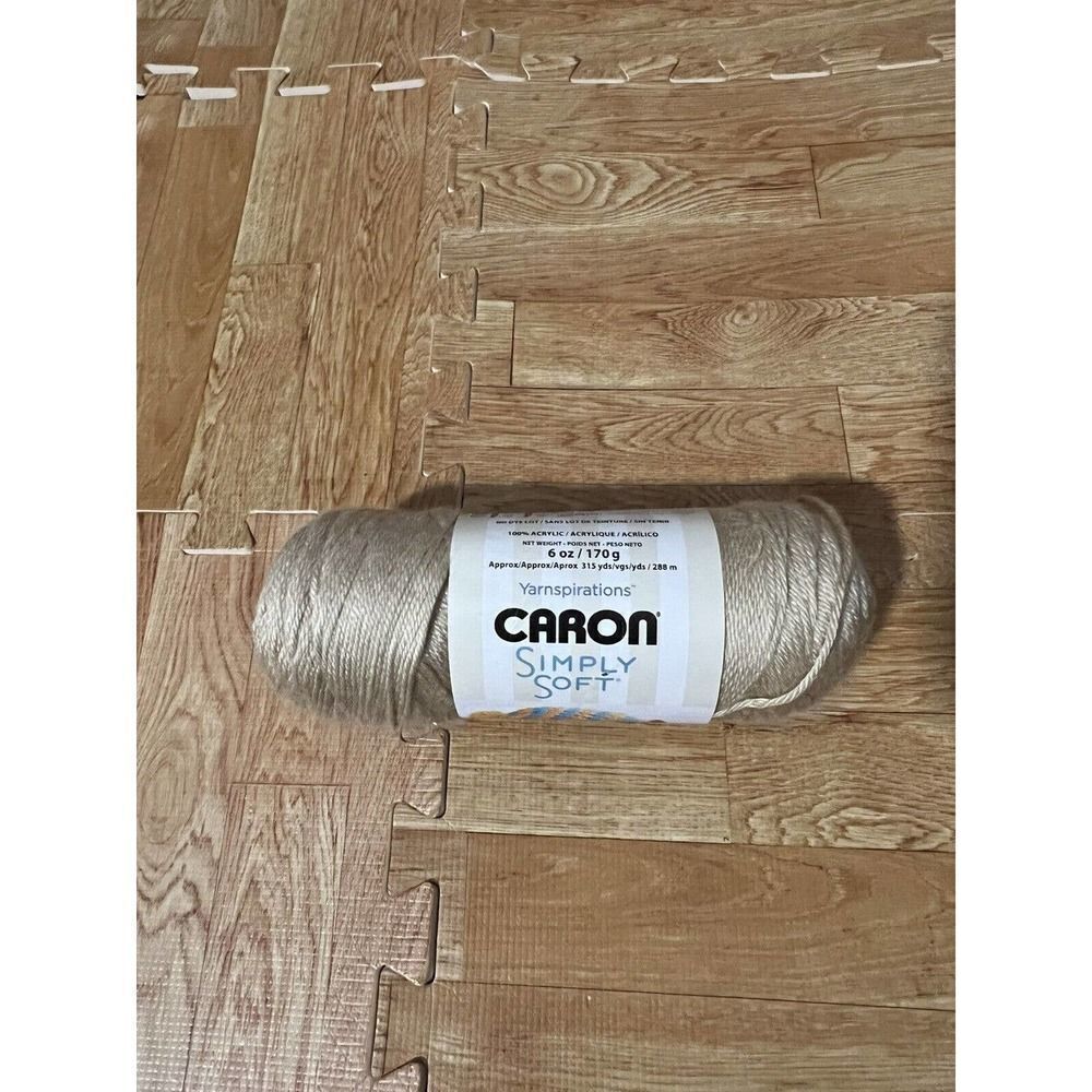 Caron Simply Soft Solids Yarn-Bone Color # 9703 6 Oz